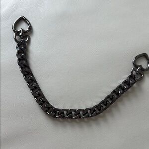 Silver Gunmetal Bag Charm